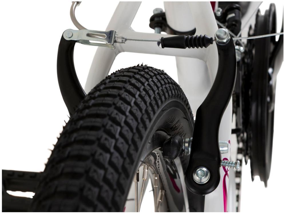 Bicicleta Aro 24 Infantil Caloi Ceci Branca 21 Marchas - 9