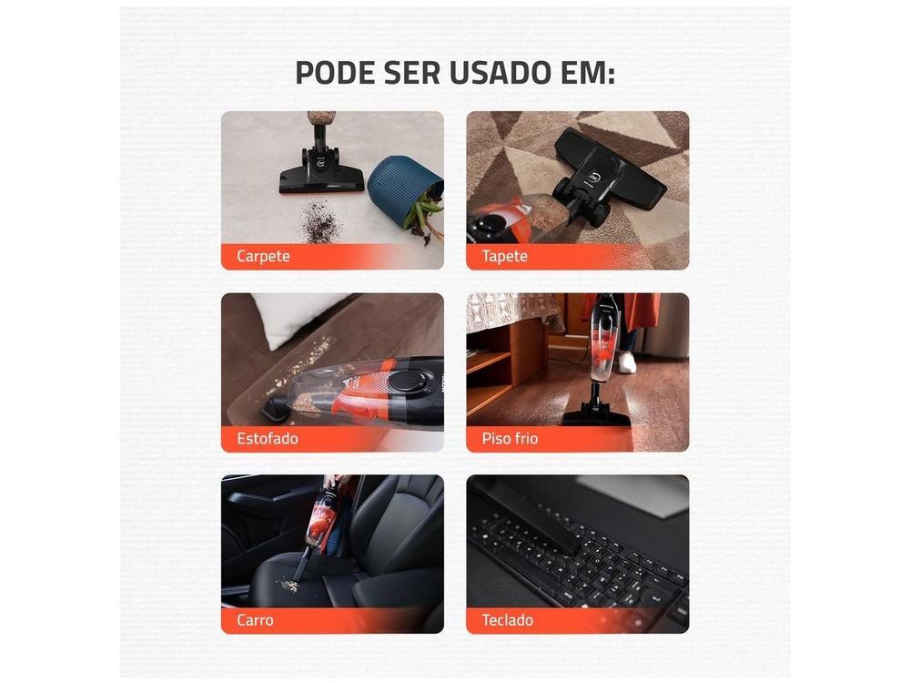 Aspirador de Pó 2 em 1 Mondial 1500W Turbo Cycle AP-40-B Preto e Laranja - 9