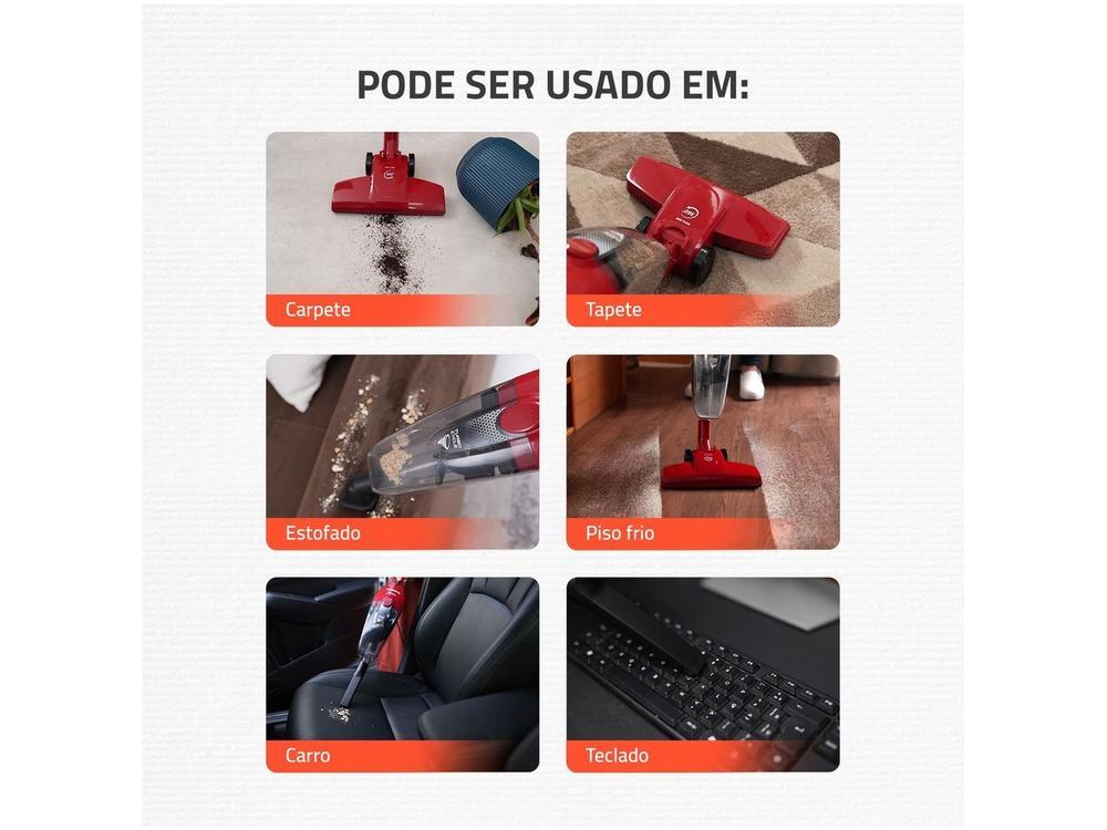 Aspirador de Pó 2 em 1 Mondial 1500W Turbo Cycle AP-40-R Vermelho e Preto - 8