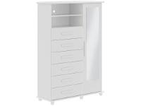 Cômoda com Espelho 6 Gavetas 1 Porta Móveis Lanza Atenas - 2