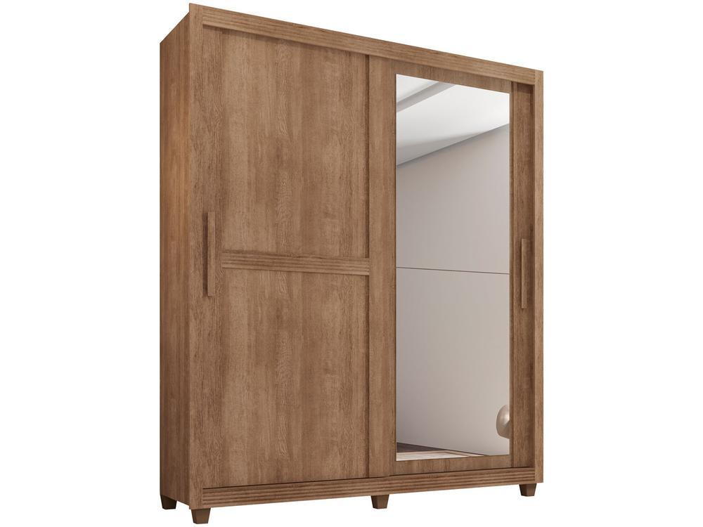 Guarda-roupa Solteiro com Espelho 4 Gavetas 2 Portas de Correr Móveis Lanza Zurique - 5