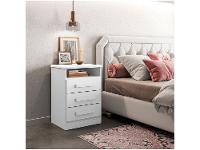 Mesa de Cabeceira 3 Gavetas Roma Móveis Lanza - 1