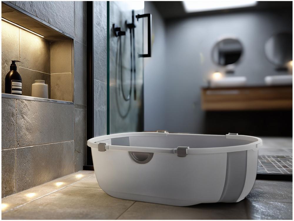 Banheira de Bebê Dobrável Safety 1st Oasis Branco e Cinza - 3