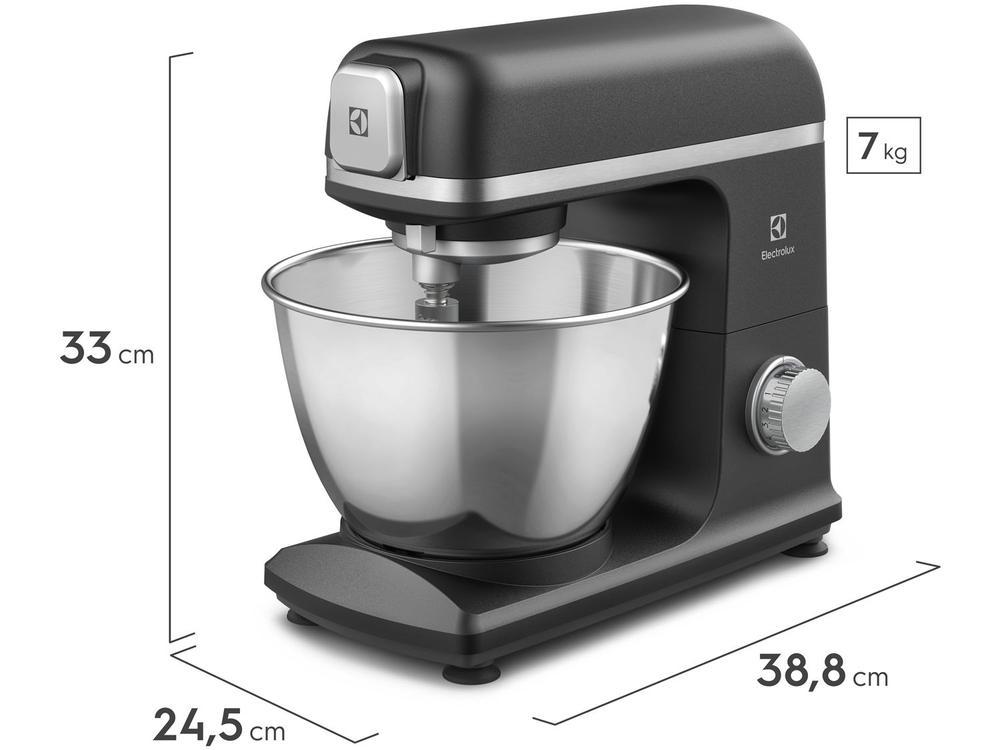 Batedeira Planetária Electrolux Preta Tigela Inox - 6