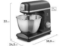 Batedeira Planetária Electrolux Preta Tigela Inox - 6