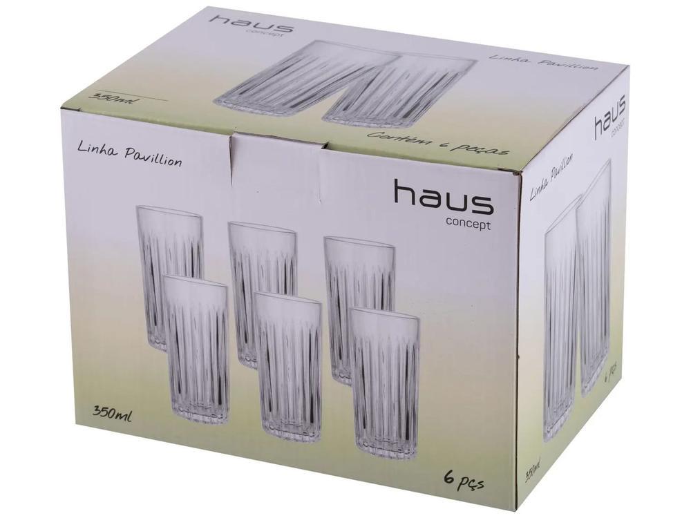 Jogo de Copos de Vidro 350ml 6 Peças Haus Concept Filetto - 8