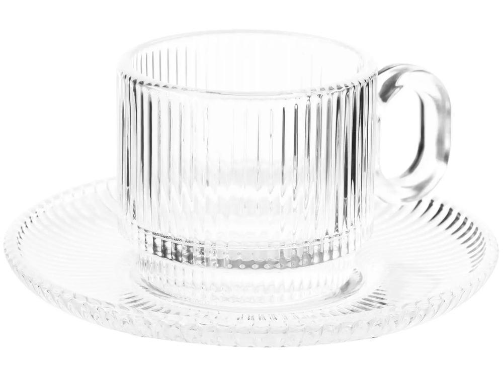 Jogo de Xícaras de Café 95ml Haus Concept Canelado 6 Peças - 6