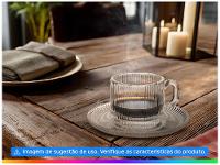 Jogo de Xícaras de Café 95ml Haus Concept Canelado 6 Peças - 3