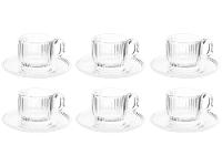 Jogo de Xícaras de Café 95ml Haus Concept Canelado 6 Peças