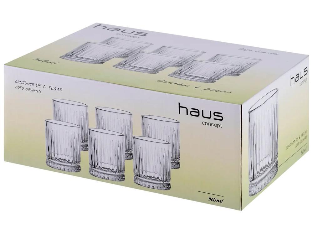 Jogo de Copos de Vidro 360ml 6 Peças Haus Concept Prince - 8
