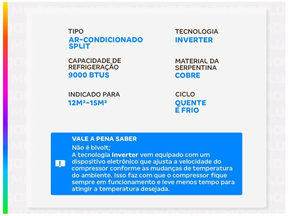 Ar-condicionado Split 9.000 BTUs Philco Eco Inverter Quente e Frio PAC9QC - 3