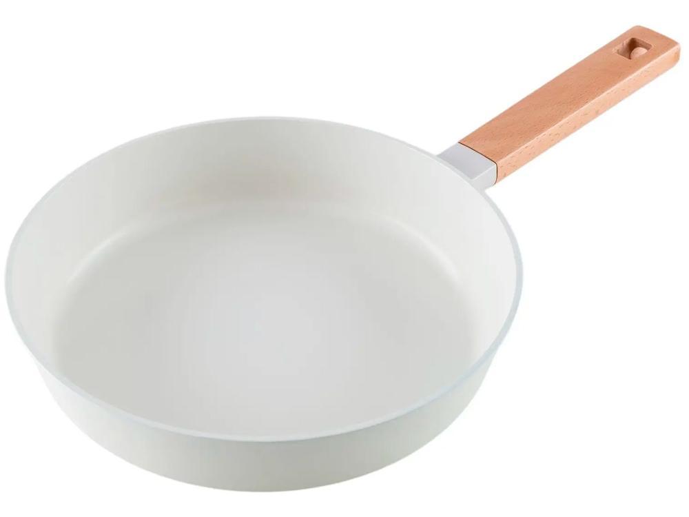 Jogo de Panelas Brinox Revestimento Cerâmico Creme 5 Peças Cabo Amadeirado Ceramic Life Nordic - 9