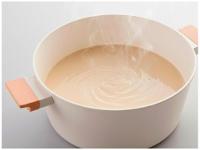 Jogo de Panelas Brinox Revestimento Cerâmico Creme 5 Peças Cabo Amadeirado Ceramic Life Nordic