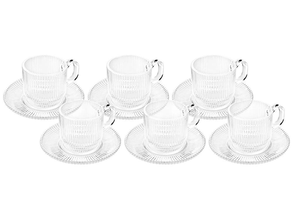 Jogo de Xícaras de Chá 170ml Haus Concept Canelado 6 Peças - 4