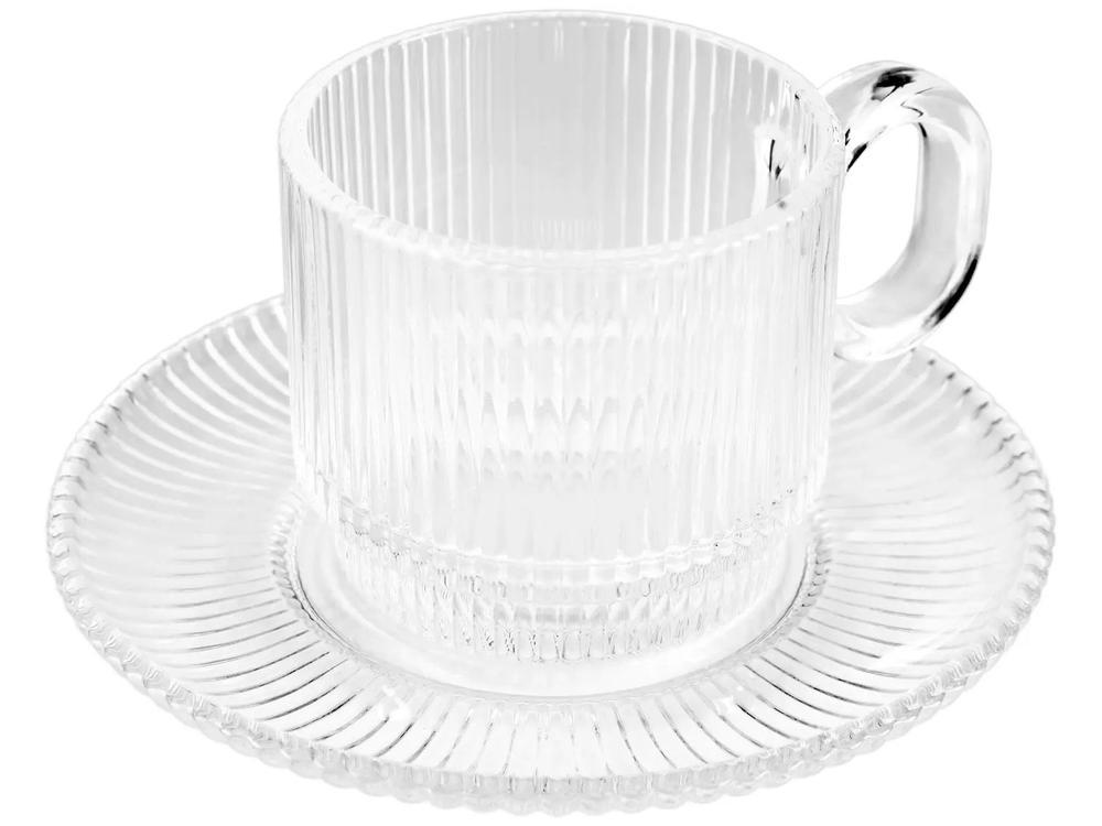 Jogo de Xícaras de Chá 170ml Haus Concept Canelado 6 Peças - 5