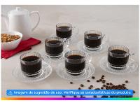 Jogo de Xícaras de Chá 170ml Haus Concept Canelado 6 Peças - 2