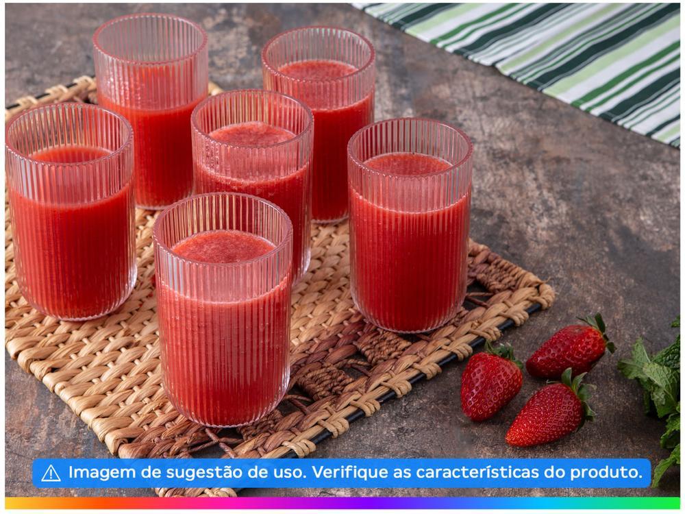 Jogo de Copos de Vidro 430ml 6 Peças Haus Concept Canelado - 2