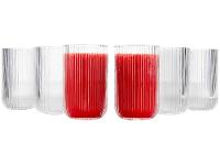 Jogo de Copos de Vidro 430ml 6 Peças Haus Concept Canelado - 1