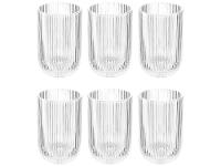 Jogo de Copos de Vidro 430ml 6 Peças Haus Concept Canelado