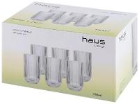 Jogo de Copos de Vidro 430ml 6 Peças Haus Concept Canelado - 8