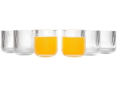 Jogo de Copos de Vidro 300ml 6 Peças Haus Concept Canelado