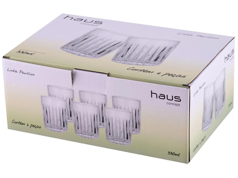 Jogo de Copos de Vidro 330ml 6 Peças Haus Concept Filetto - 8