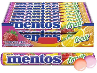 Bala Mastigável Mentos Fruit Display 16 Unidades