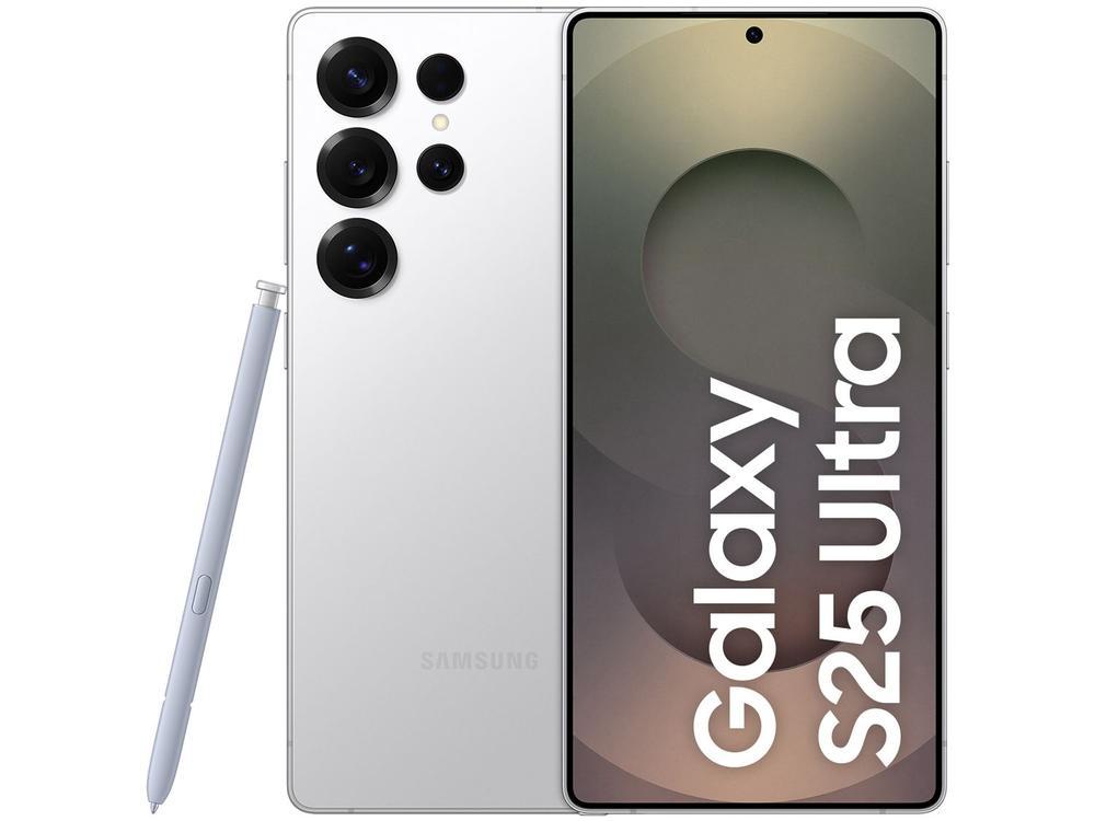 Samsung Galaxy S25 Ultra 5G 256GB Galaxy AI Titânio Prata 6,9" 12GB RAM Câm. Quádrupla 200+50+10+50MP Bateria 5000mAh Dual Chip - 1