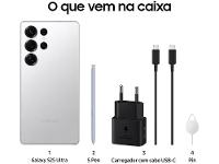 Samsung Galaxy S25 Ultra 5G 256GB Galaxy AI Titânio Prata 6,9" 12GB RAM Câm. Quádrupla 200+50+10+50MP Bateria 5000mAh Dual Chip - 7