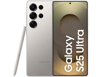 Celular Samsung Galaxy S25 Ultra 5G 256GB Galaxy AI Titânio Cinza 6,9" 12GB RAM Câm. Quádrupla 200+50+10+50MP Bateria 5000mAh Dual Chip