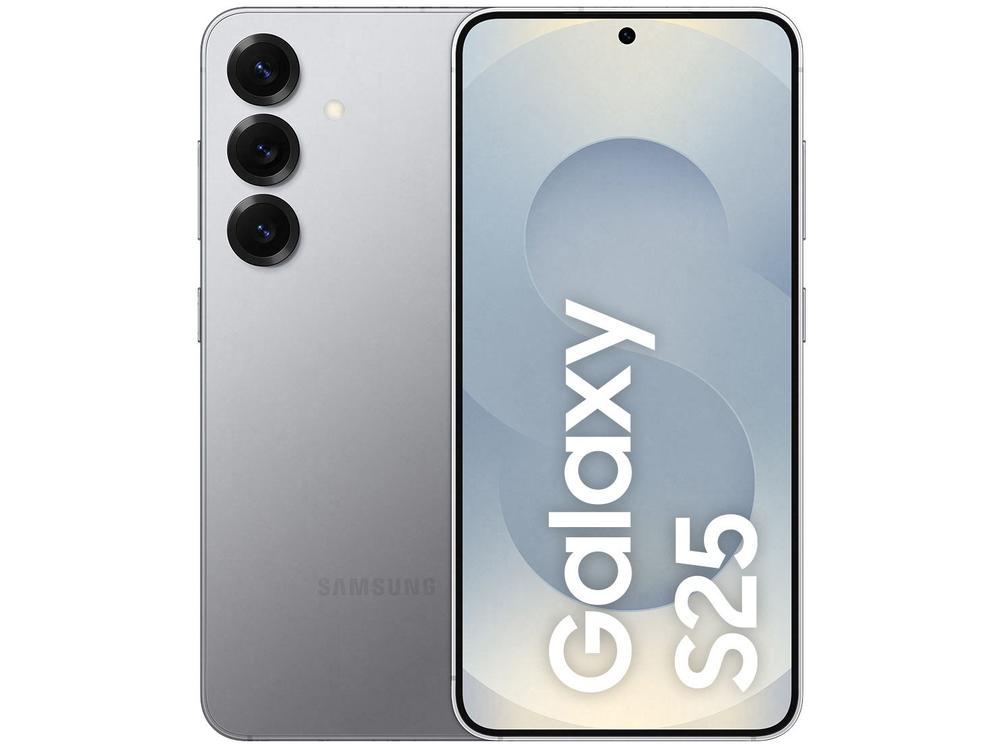 Samsung Galaxy S25 5G 256GB Galaxy AI Prata 6,2" 12GB RAM Câm. Tripla 50+12+10MP Bateria 4000mAh Dual Chip - 1