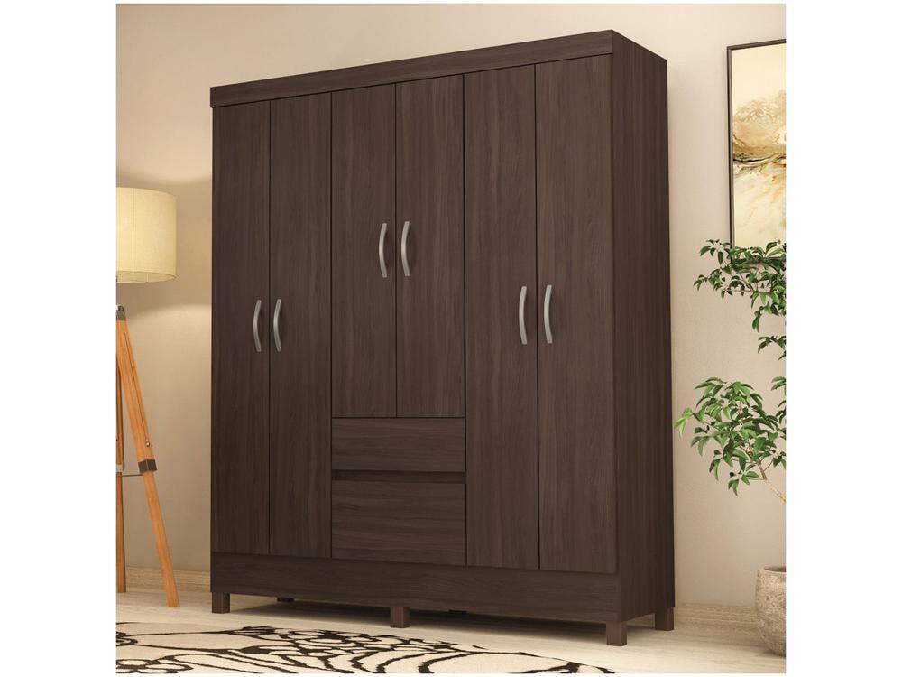 Guarda-roupa Casal 2 Gavetas 6 Portas Demóbile Flash II - 1