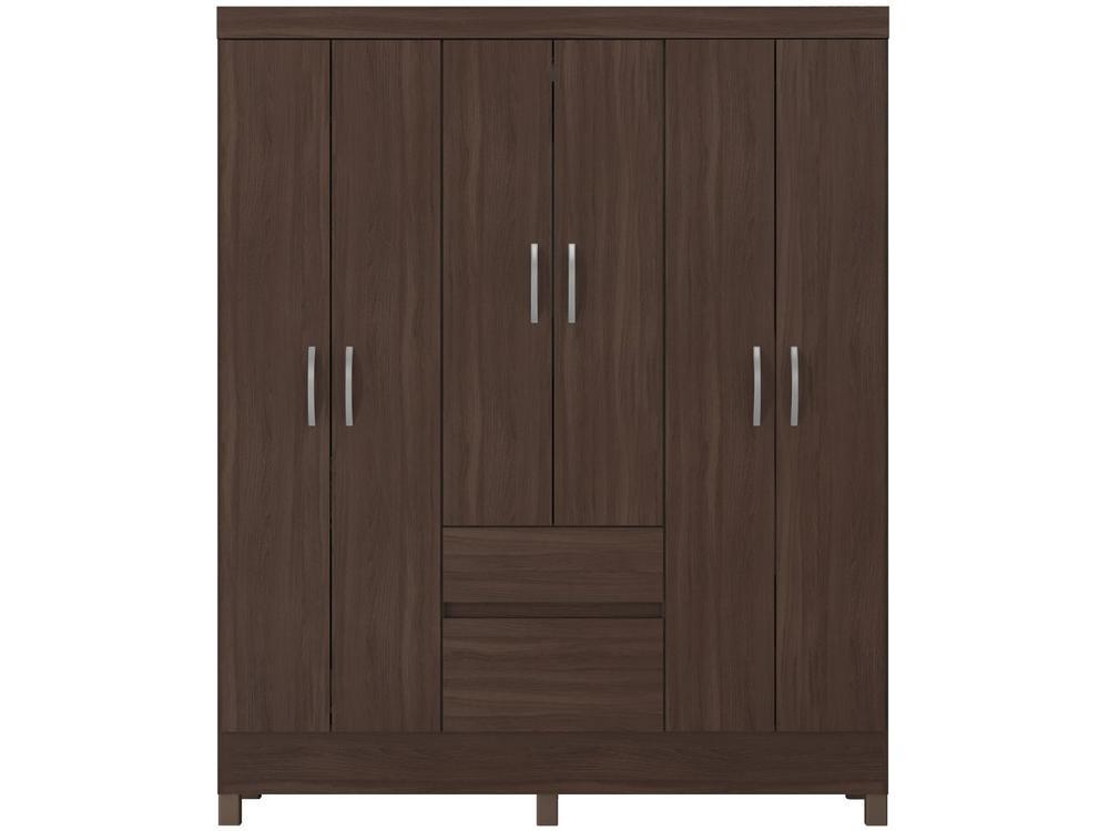 Guarda-roupa Casal 2 Gavetas 6 Portas Demóbile Flash II - 9