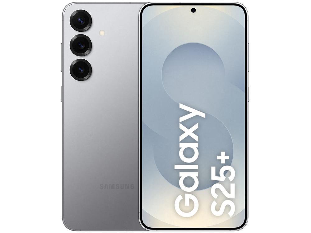 Samsung Galaxy S25+ 5G 256GB Galaxy AI Prata 6,7" 12GB RAM Câm. Tripla 50+12+10MP Bateria 4900mAh Dual Chip - 1