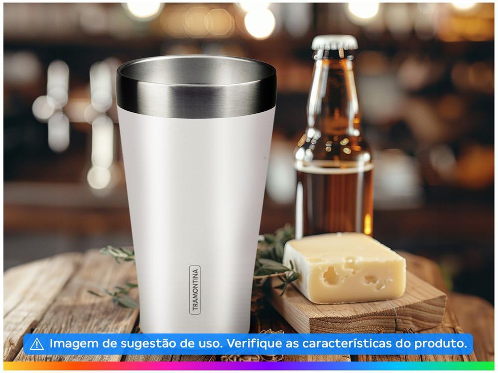 Copo Térmico Parede Dupla Tramontina Exata 61646510 Branco 550ml - 2
