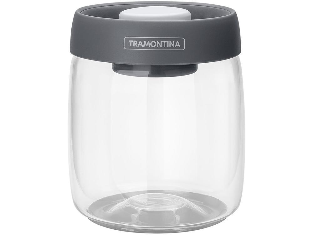 Pote de Vidro Hermético Tramontina com Tampa Redondo 800ml Purezza - 1