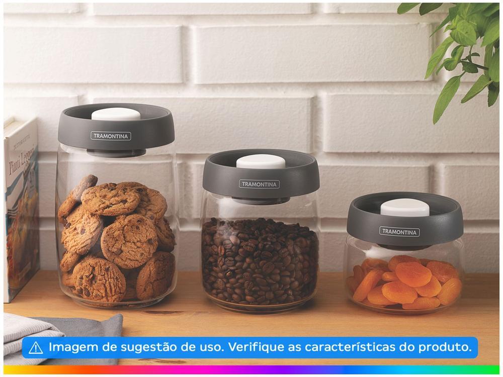 Pote de Vidro Hermético Tramontina com Tampa Redondo 800ml Purezza - 2