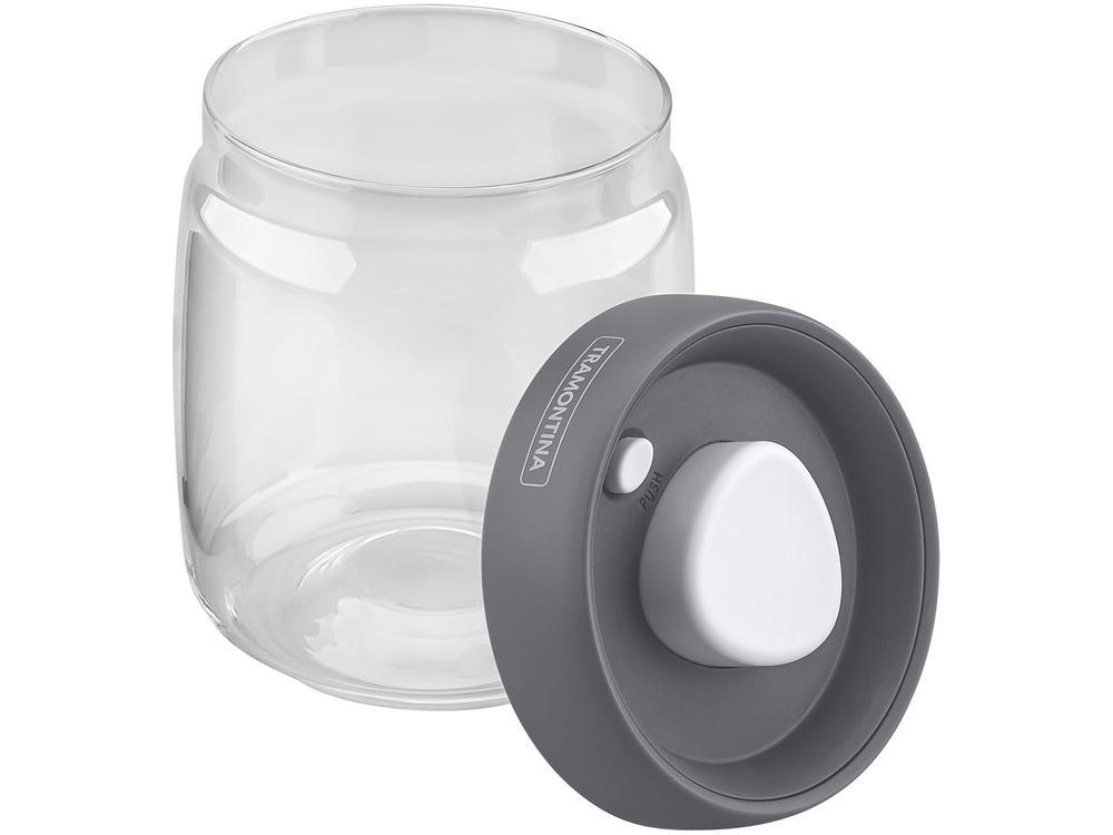 Pote de Vidro Hermético Tramontina com Tampa Redondo 800ml Purezza - 4