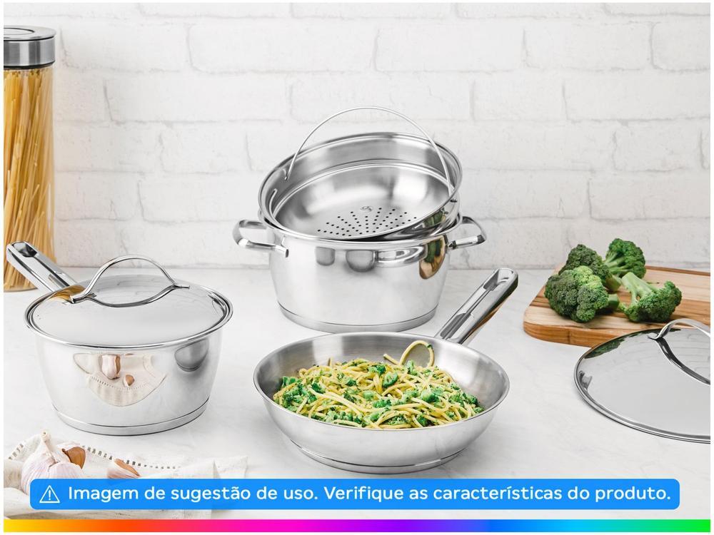 Jogo de Panelas Tramontina Inox Fundo Triplo 4 Peças Allegra - 3