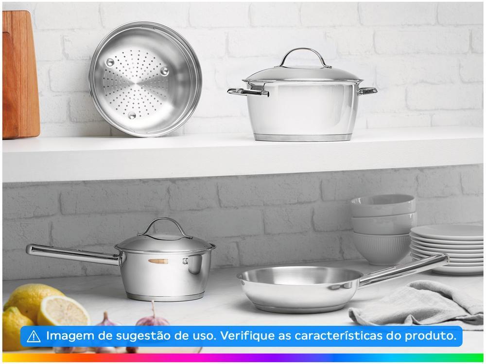 Jogo de Panelas Tramontina Inox Fundo Triplo 4 Peças Allegra - 4