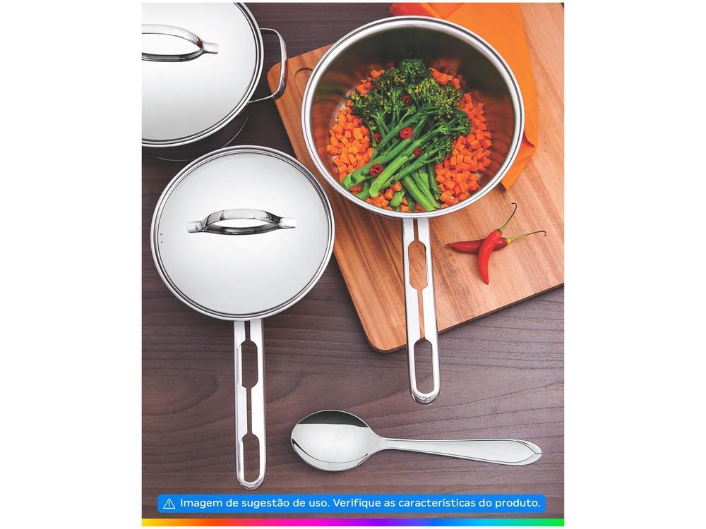 Jogo de Panelas Tramontina Inox Fundo Triplo 4 Peças Allegra - 7