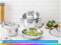 Jogo de Panelas Tramontina Inox Fundo Triplo 4 Peças Allegra - 3