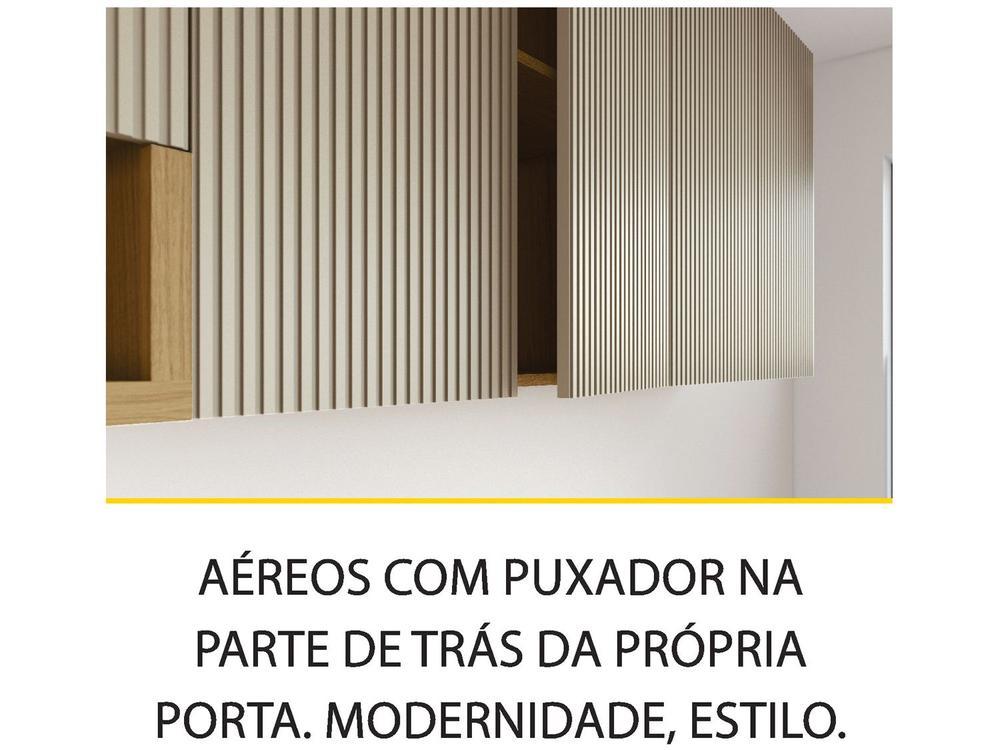 Armário de Cozinha Compacta Nesher Simone Mendes 8 Portas 1 Gavetas 100% MDF - 6