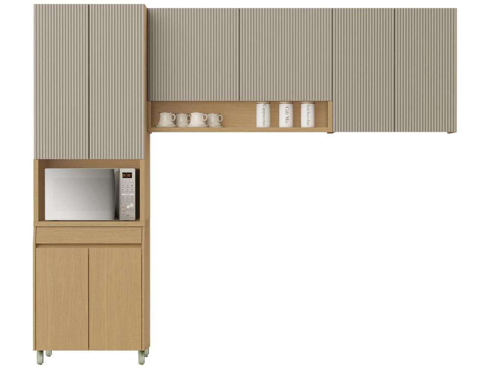 Armário de Cozinha Compacta Nesher Simone Mendes 8 Portas 1 Gavetas 100% MDF - 9