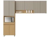 Armário de Cozinha Compacta Nesher Simone Mendes 8 Portas 1 Gavetas 100% MDF - 9