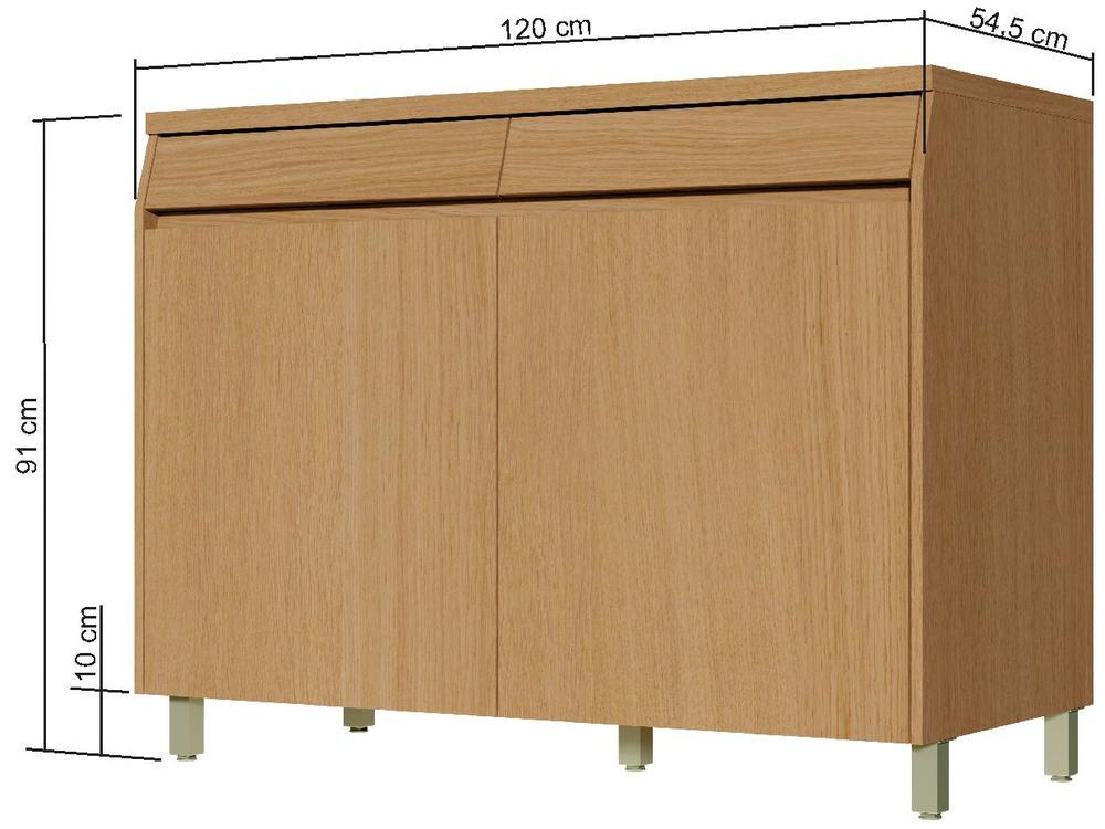 Balcão de Cozinha Nesher 100% MDF 2 Portas 2 Gavetas Simone Mendes - 6