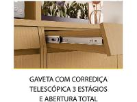 Balcão de Cozinha Nesher 100% MDF 2 Portas 2 Gavetas Simone Mendes