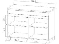Balcão de Cozinha Nesher 100% MDF 2 Portas 2 Gavetas Simone Mendes - 7