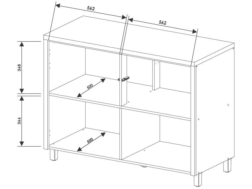 Balcão de Cozinha Nesher 100% MDF 2 Portas Condessa - 4