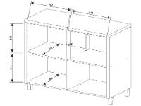 Balcão de Cozinha Nesher 100% MDF 2 Portas Condessa - 4